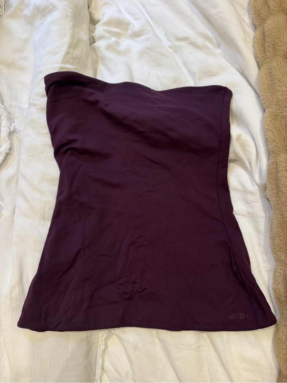 Aritzia Strapless Tube Top in Deep Plum
